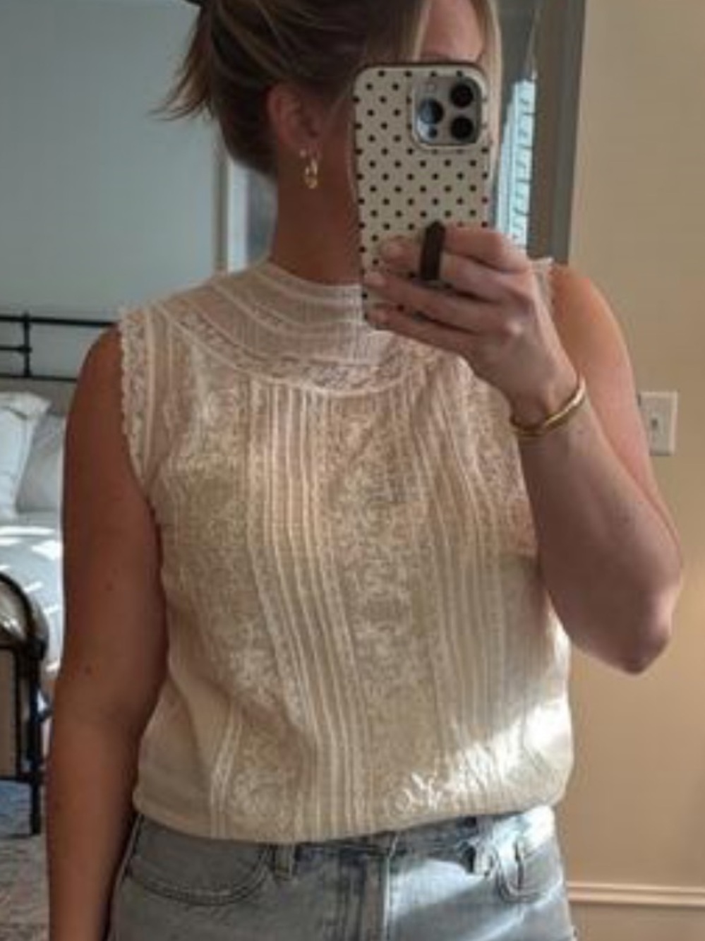 Zara sheer lace top